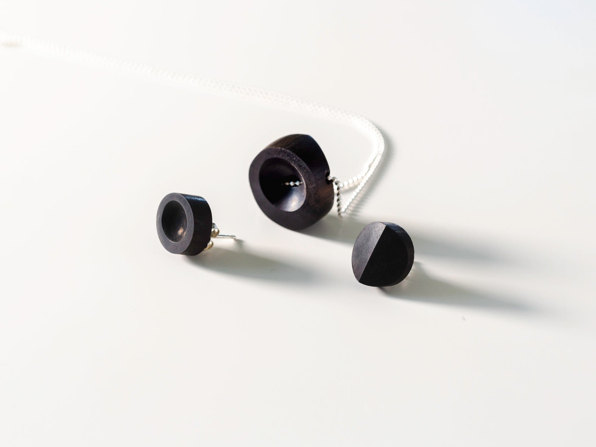 Peeks & Valleys Ebony Stud Earrings