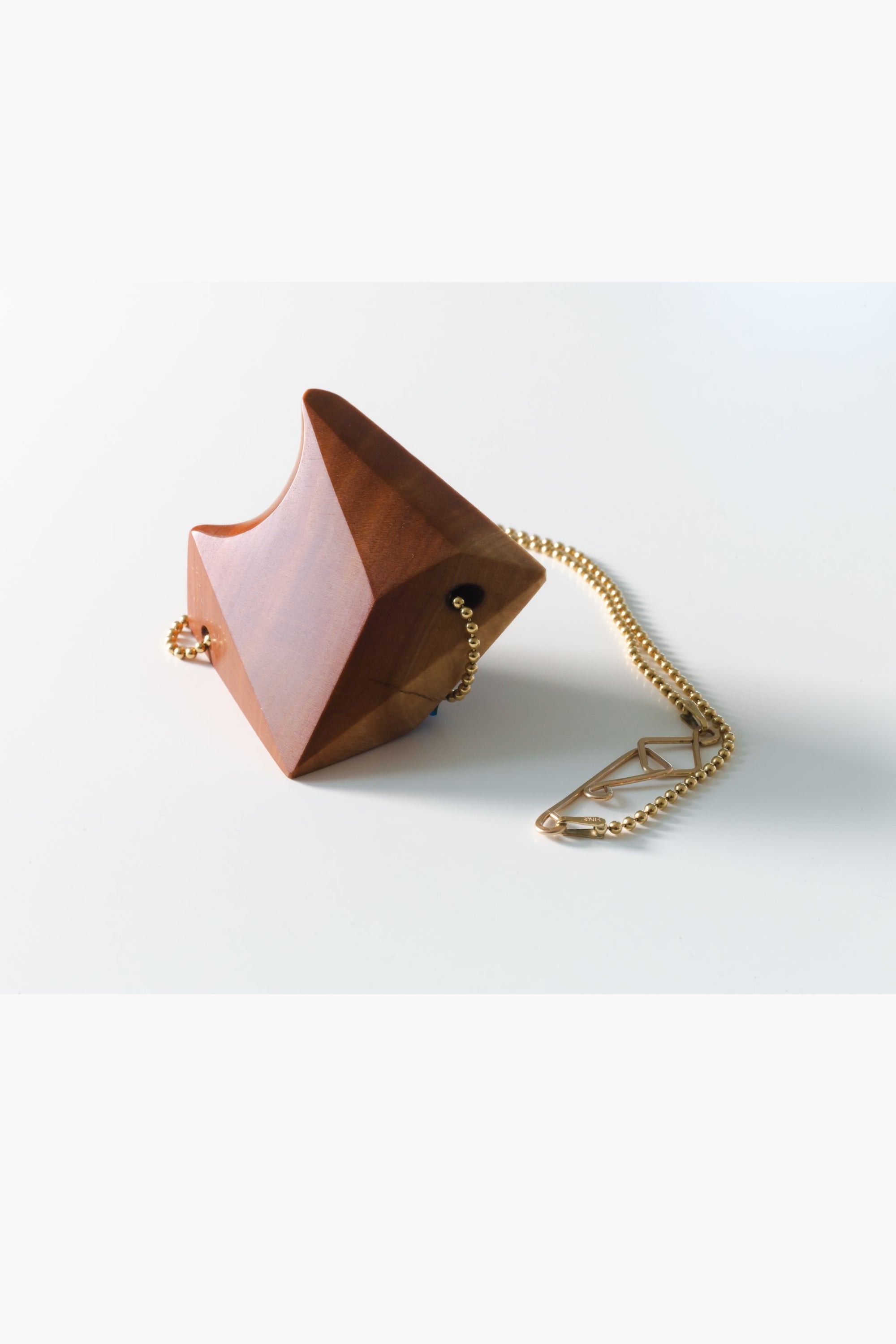 Pink Ivory Pendant on Gold-Filled Chain