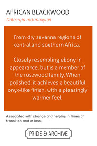 Tag talking about where African Blackwood is from and other fun facts. 