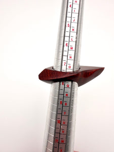 Ring on sizer for reference with white background.